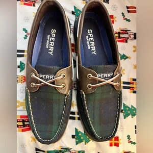 Sperry Men's Boat Shoes - Blackwatch Plaid